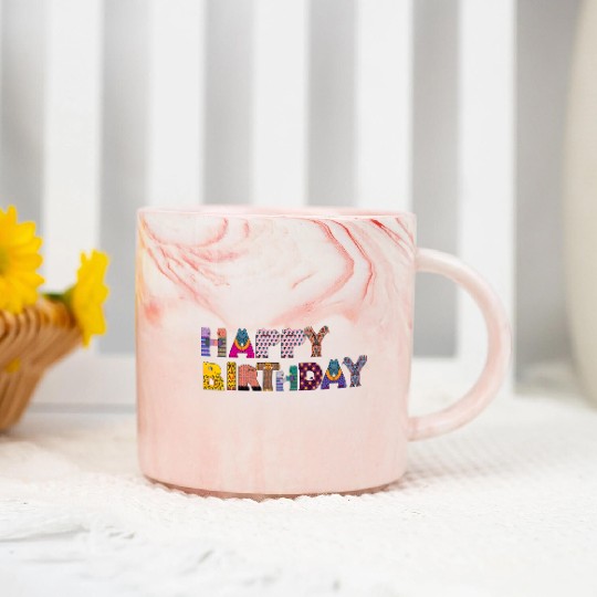happy birthday Marble Mugs