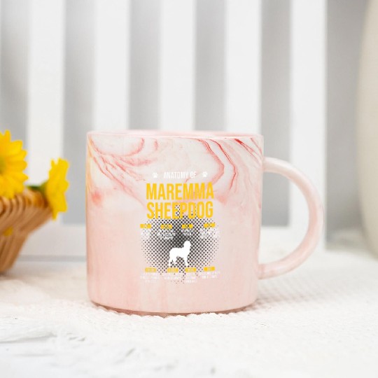 Anatomy Of Maremma Sheepdog Funny Dog Lover Gift Marble Mugs
