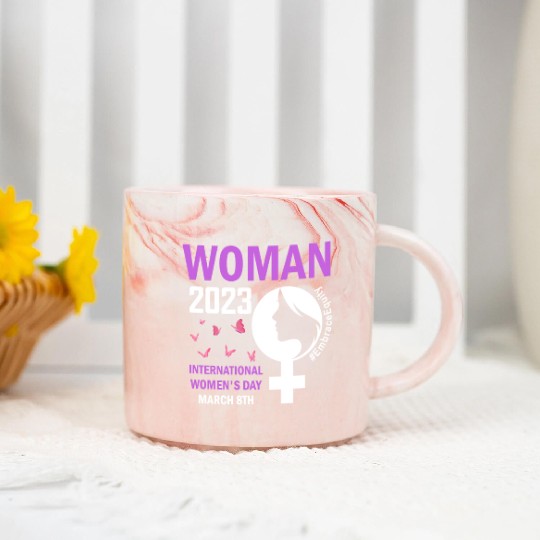 International Women's Day 2023 Embrace Equity Marble Mugs