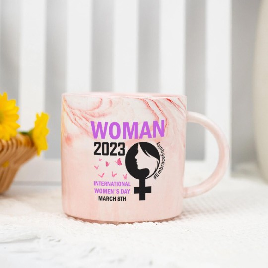 International Women's Day 2023 Embrace Equity Marble Mugs