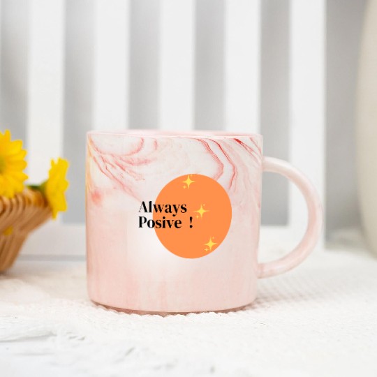 positive attitude Marble Mugs