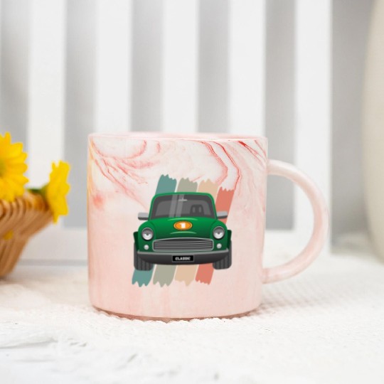 Classic Car Racing Green Marble Mugs