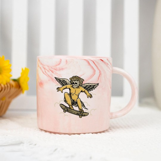 Cupid Skateboard Marble Mugs