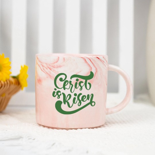 He Is Risen Religious Easter Marble Mugs