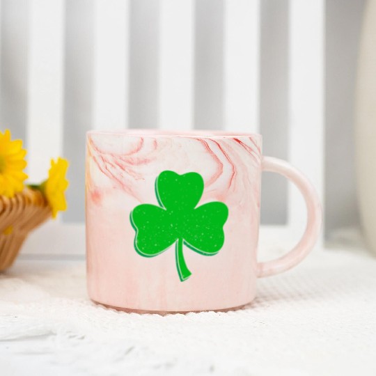 CLOVER LEAF GRUNGE Marble Mugs