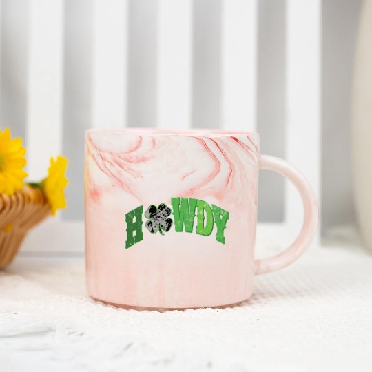 Howdy Western St Patricks Day Marble Mugs