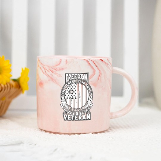Freedom Isn't Free I Paid For It Military Veteran Marble Mugs