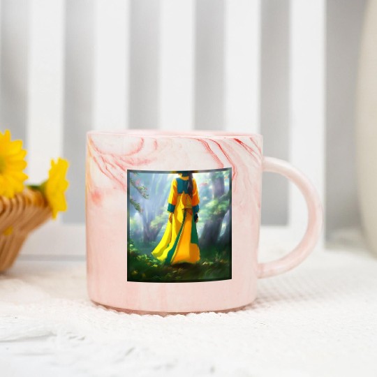 ukranien colors clothes Marble Mugs