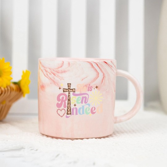 He is risen indeed Marble Mugs
