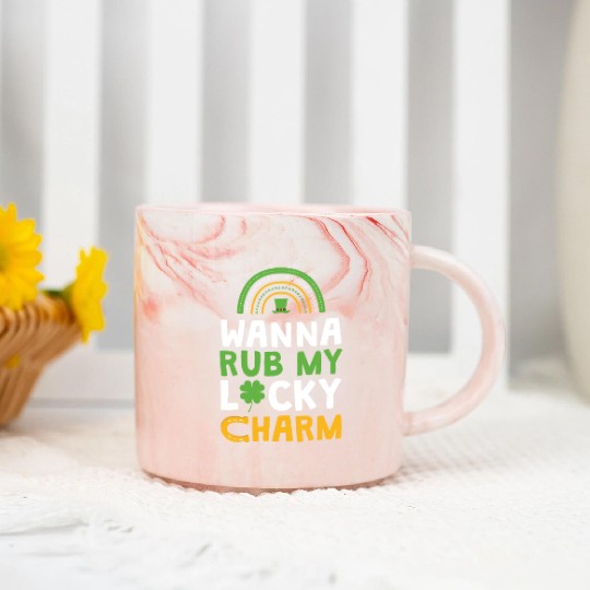 Rub Lucky Charm St Patrick's Day Ireland Marble Mugs