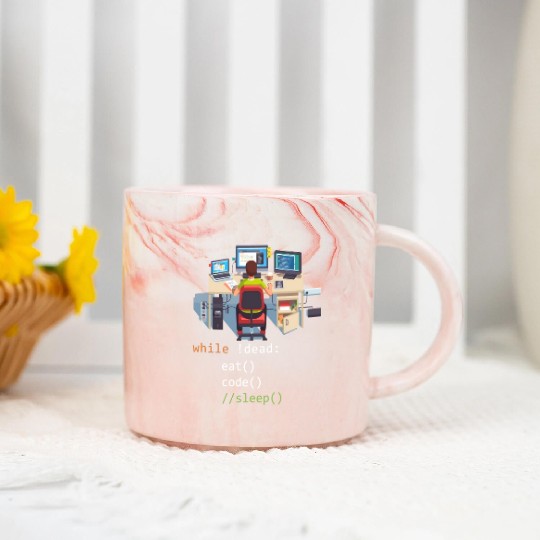 Computer Science Python Programmer Eat Code Sleep Marble Mugs