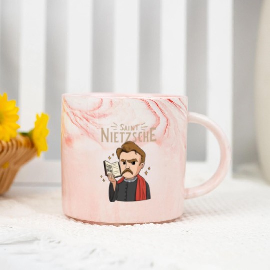 Saint Nietzsche Design for a Philosophy Student Marble Mugs