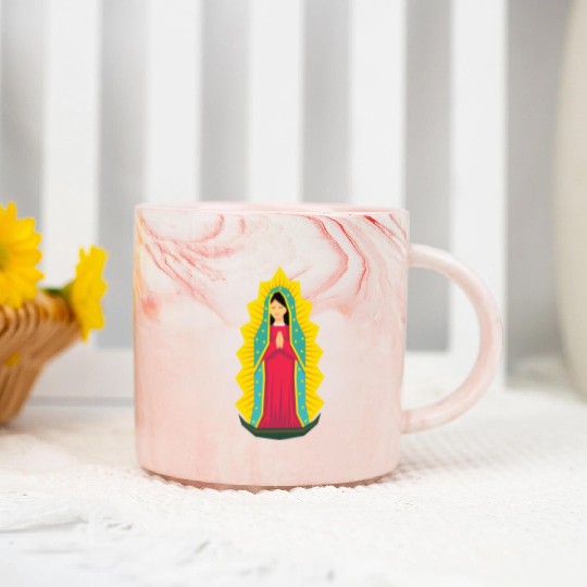 Lady Guadalupe Marble Mugs | Guadalupe Marble Mugs |VirginMary