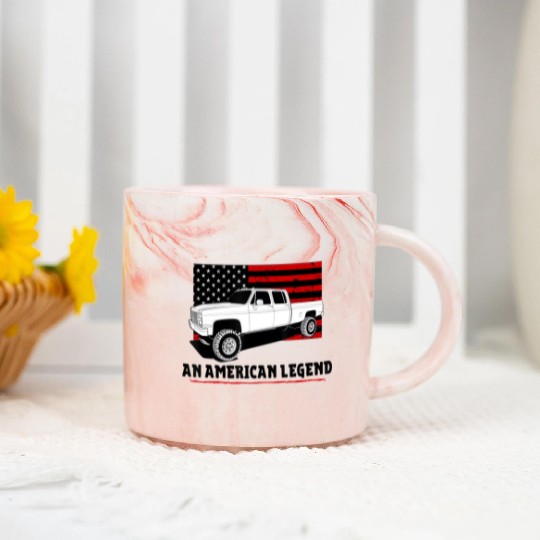 Lifted Square body truck American muscle Marble Mugs 4x4