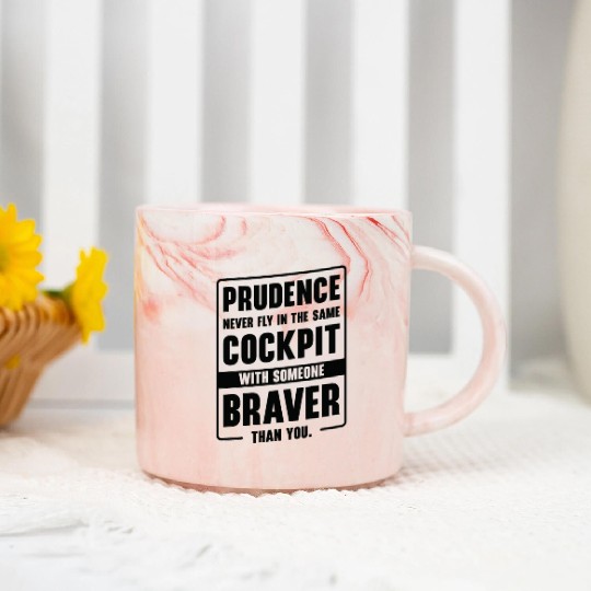 Prudence Wisdom Quotes Pilot Philosophy Marble Mugs