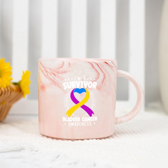 Bladder Cancer Survivor Bladder Cancer Awareness Marble Mugs
