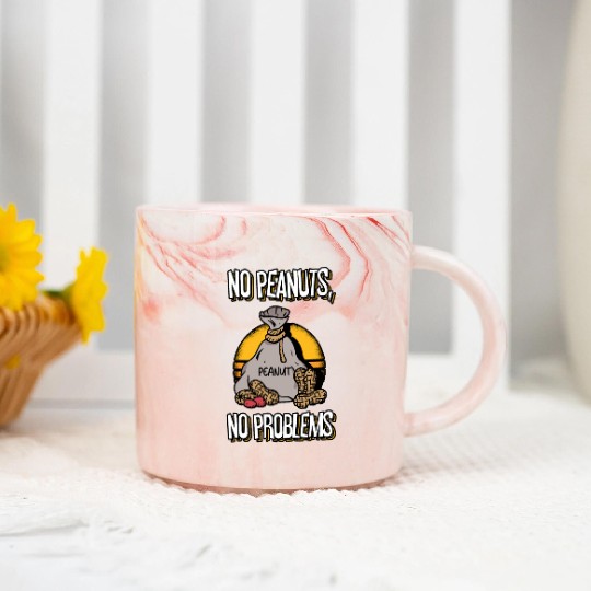 No Peanuts No Problems Peanut Allergic Marble Mugs