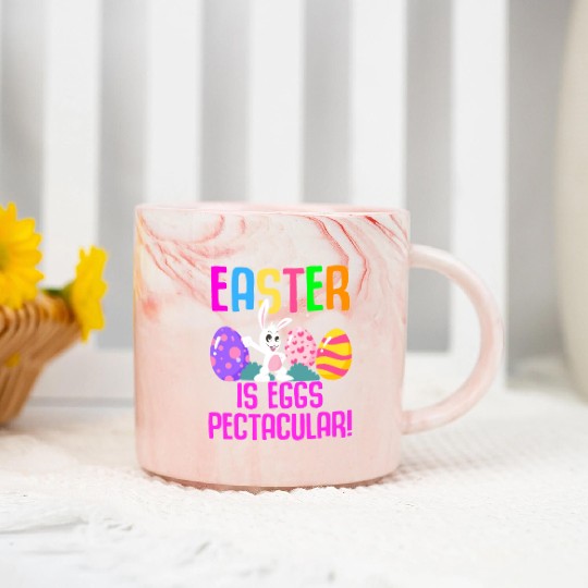 Easter Rabbit Easter Bunny Flowers Eggs Marble Mugs