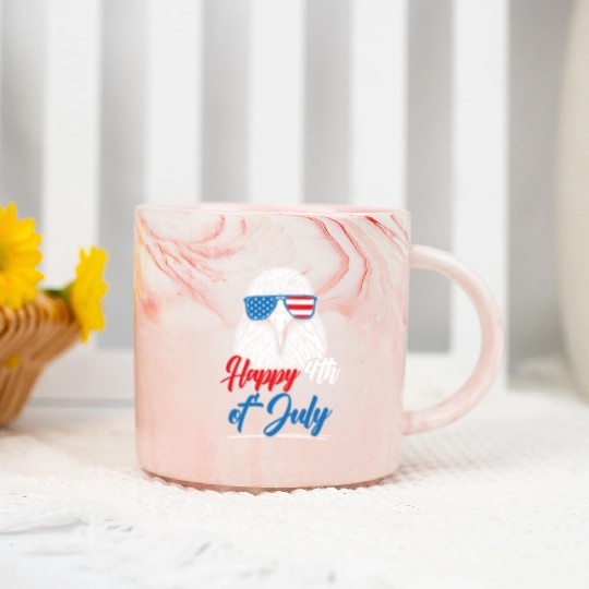 Patriotic America USA Flag 4th Of July America Marble Mugs