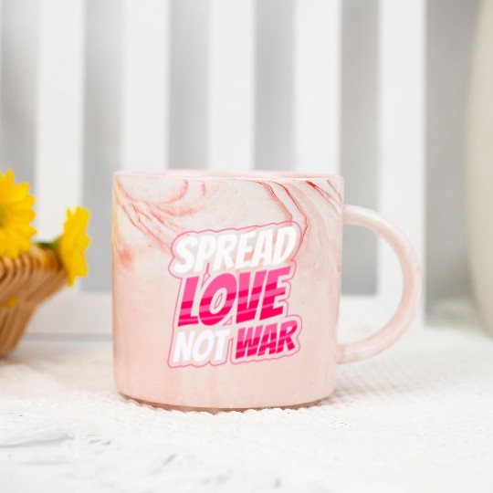 Spread Love Not War Marble Mugs
