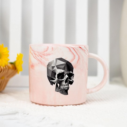 Skull Head Marble Mugs