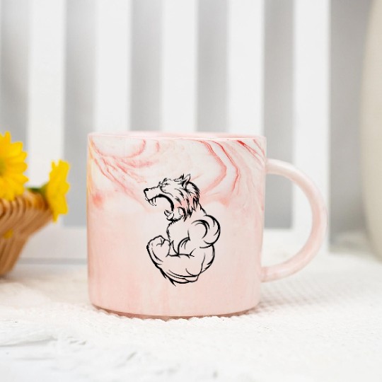 wolf beast Marble Mugs