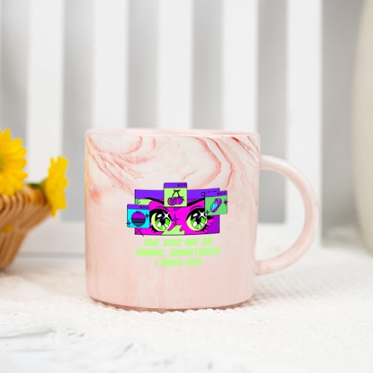 She Said Me or Anime Couples Kawaii Lovers Cute Fu Marble Mugs