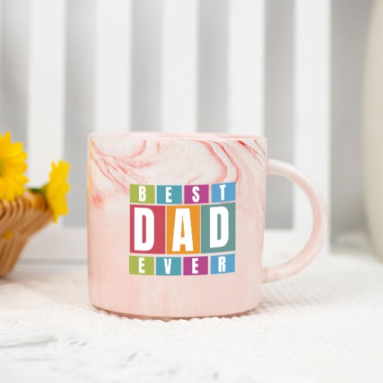 Best Dad Ever Marble Mugs
