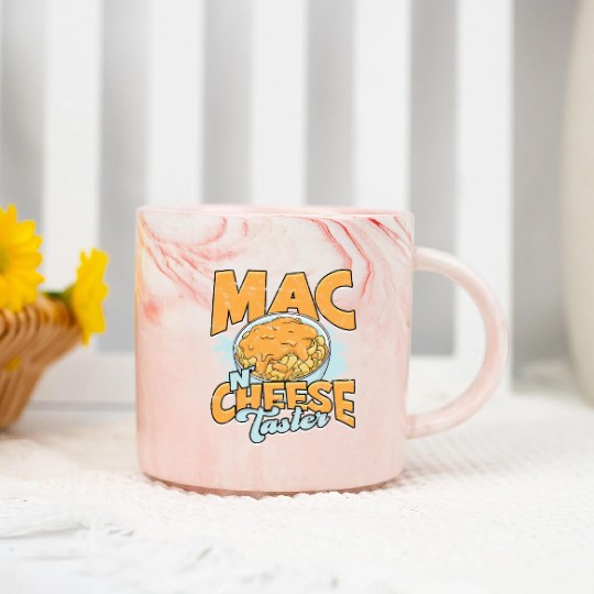 Mac N' Cheese Taster Pasta Food Macaroni Marble Mugs
