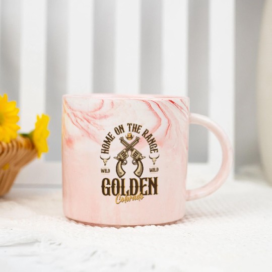 Golden Colorado wild west town Marble Mugs
