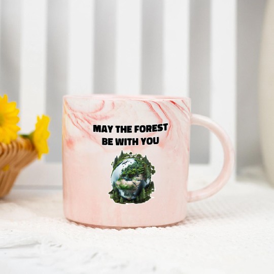 May the Forest Be With You Marble Mugs