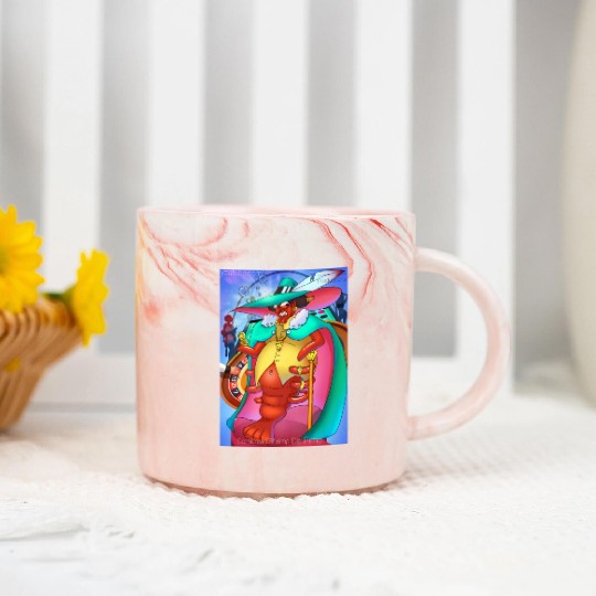 Cornbread Shrimp Da' Pimp Marble Mugs