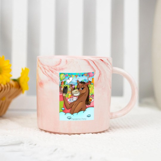 Pandemic Pony Marble Mugs