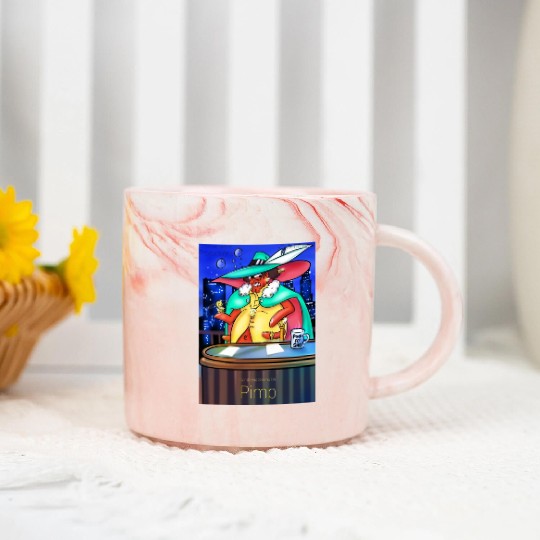 Cornbread Shrimp Da' Pimp Marble Mugs