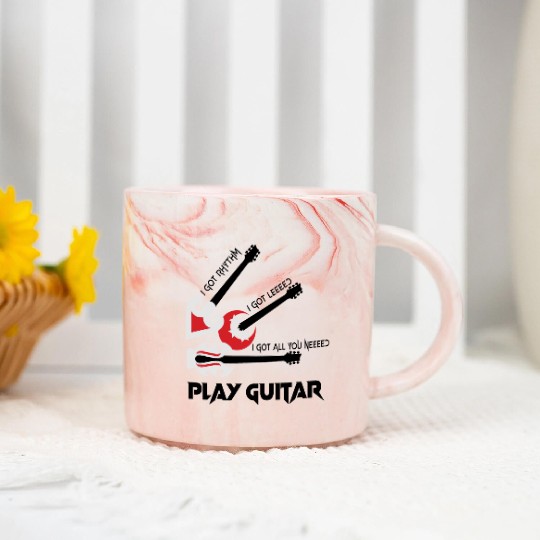 PLAY GUITAR Marble Mugs