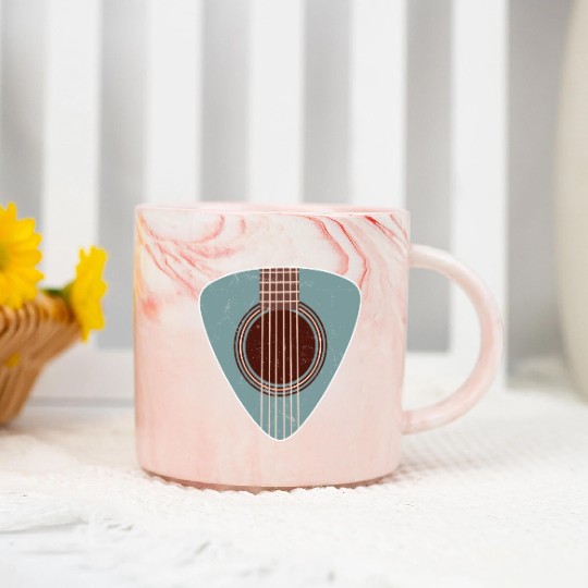 Rock and Roll Guitar Plectrum Marble Mugs