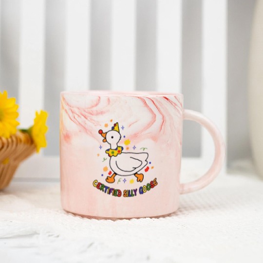 Certified Silly Goose Lover Farmer Marble Mugs