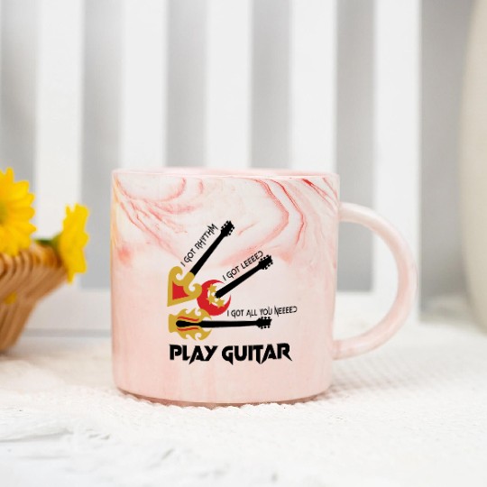PLAY GUITAR Marble Mugs