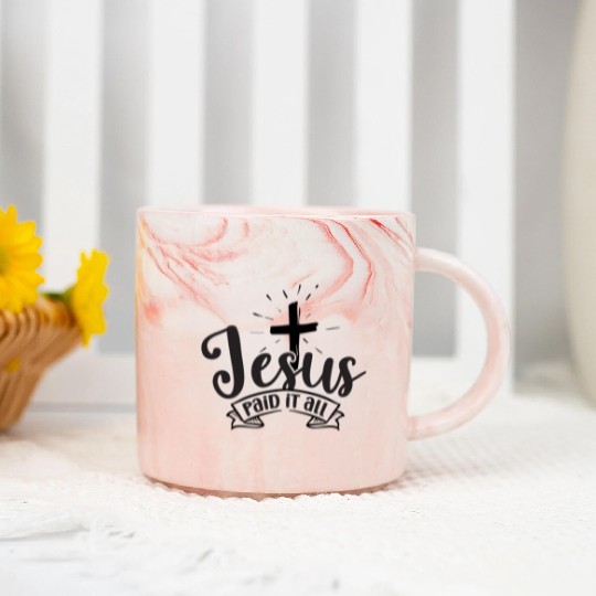 Jesus paid it all Marble Mugs