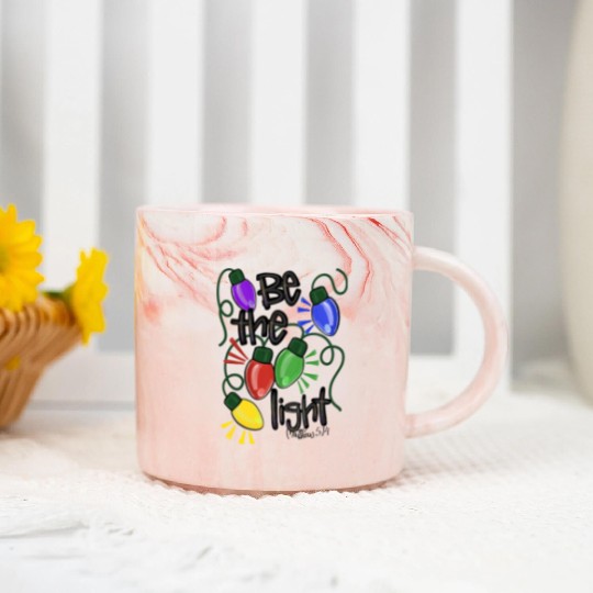 Be The Light Christmas Marble Mugs