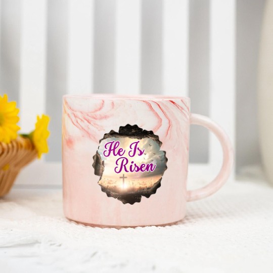 He Is Risen! Marble Mugs