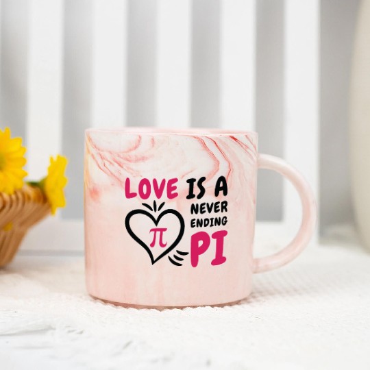 Pi Day Love Pi Symbol Mathematics Number Marble Mugs