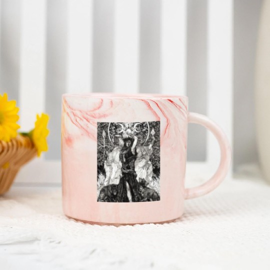 The Goddess Hecate Tarot Card Triple Wiccan Pagan Marble Mugs