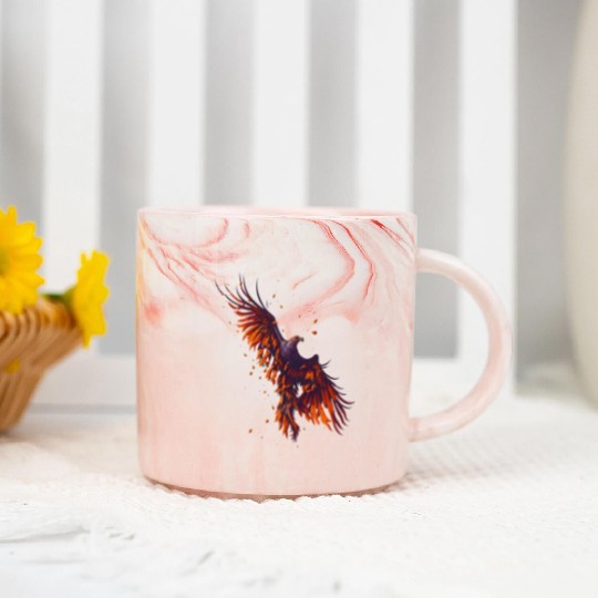 Hawk flying Marble Mugs