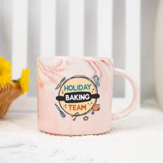 Holiday Baking Team Marble Mugs