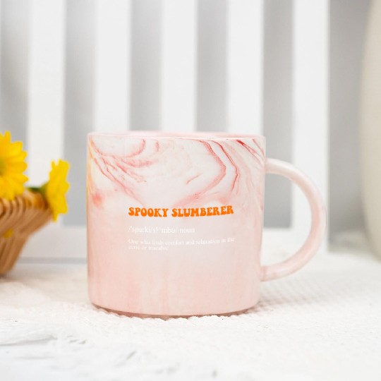 Spooky Slumberer Funny Definition Apparel Marble Mugs