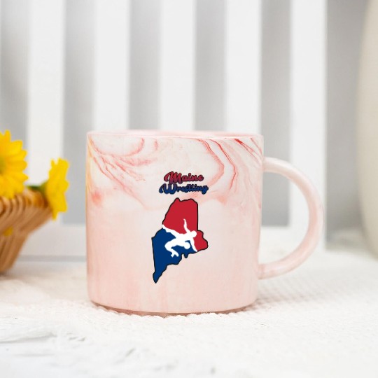 Maine Wrestling Marble Mugs