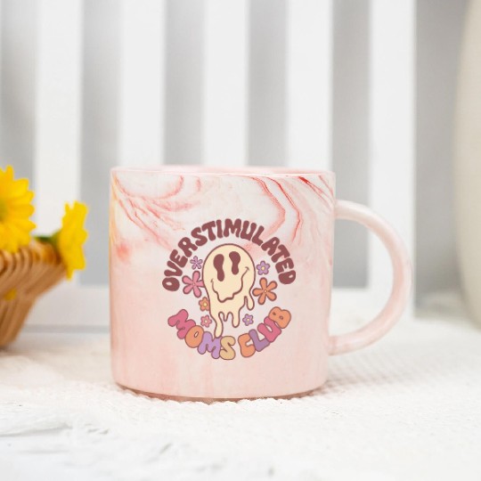 Overstimulated Moms Club Marble Mugs