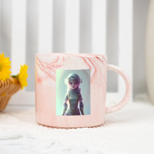 last in the AI TEEN GAMER GIRL Series Marble Mugs