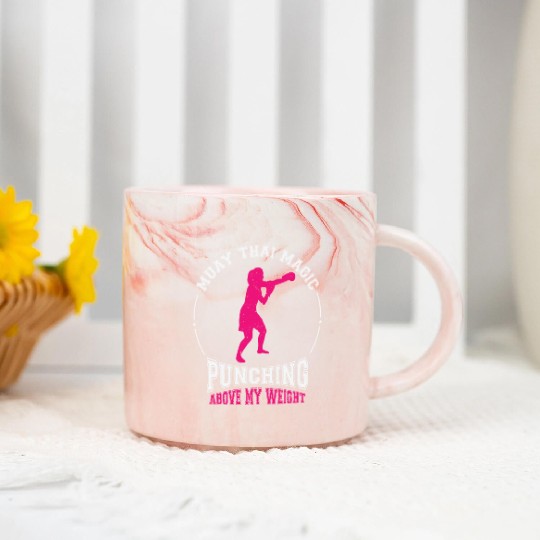 International Women's Day Muay Thai Girl Power Marble Mugs